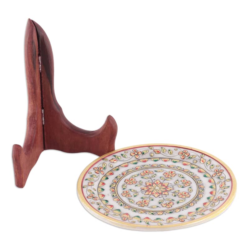 Novica Handmade Fantasy In Spring Marble Decorative Plate