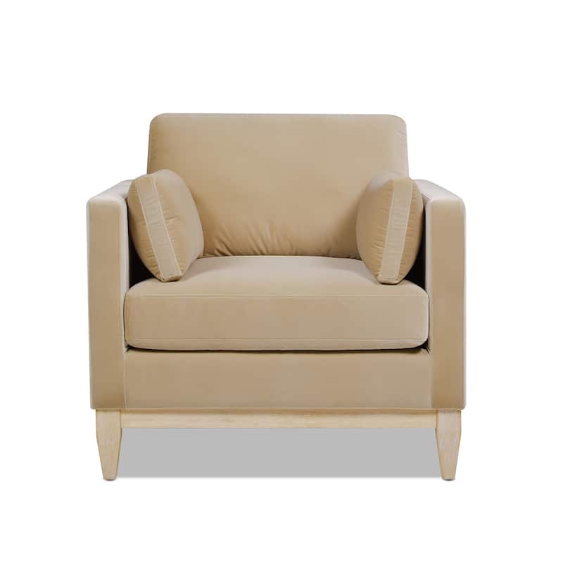 Knox 36" Modern Farmhouse Loose Pillow-Back Arm Chair