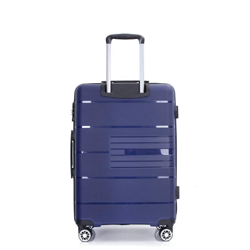 3-Piece, Hard-shell Luggage, Lightweight Luggage with TSA Lock and 2 Swivel Wheels, for Boarding Travel, Navy