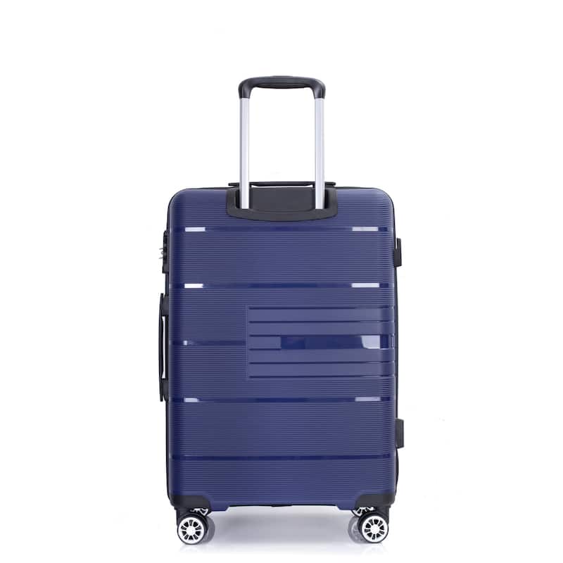 3 Piece Luggage Set, Lightweight 100% PP Material with TSA Lock, 360° Spinner Wheels and Ergonomic Handle