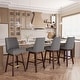 preview thumbnail 52 of 52, Pellebant 30.6'' H Solid Wood Swivel Bar Stool with Back Grey-Setof4