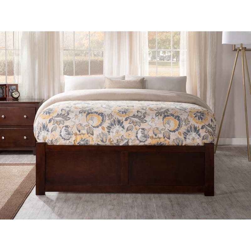 AFI Concord Full Platform Bed with Footboard & Full Trundle