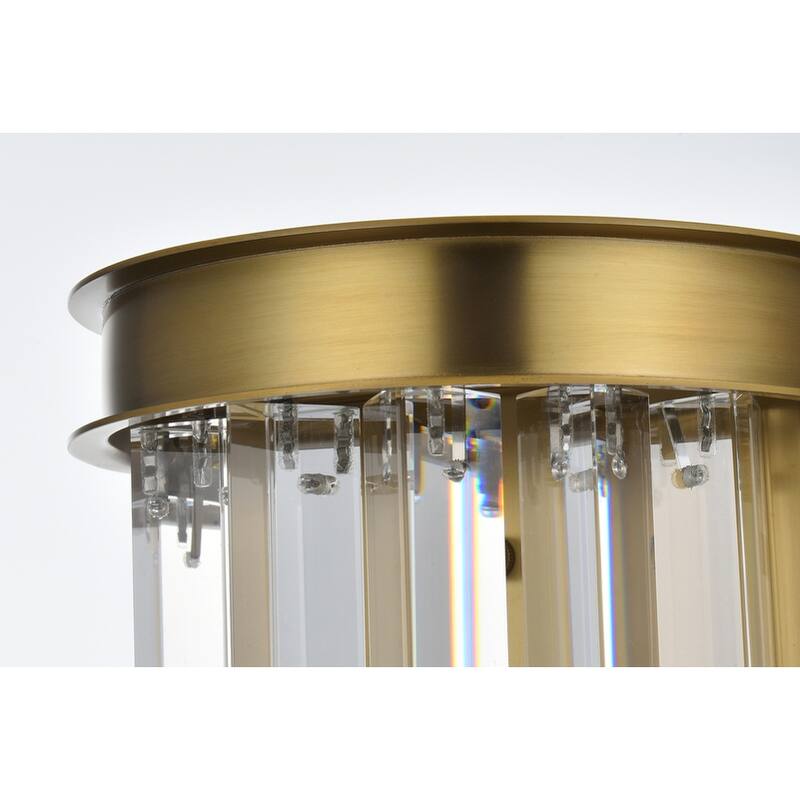 Indigo Home 8 inch crystal wall sconce in satin gold