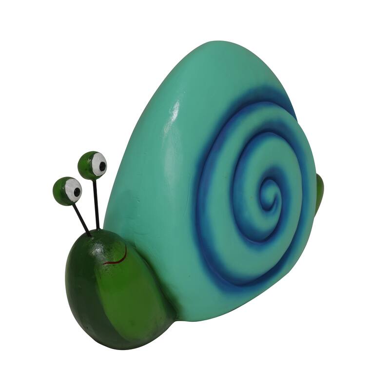 Magnesium Oxide Blue and Green Swirl Snail Statuary