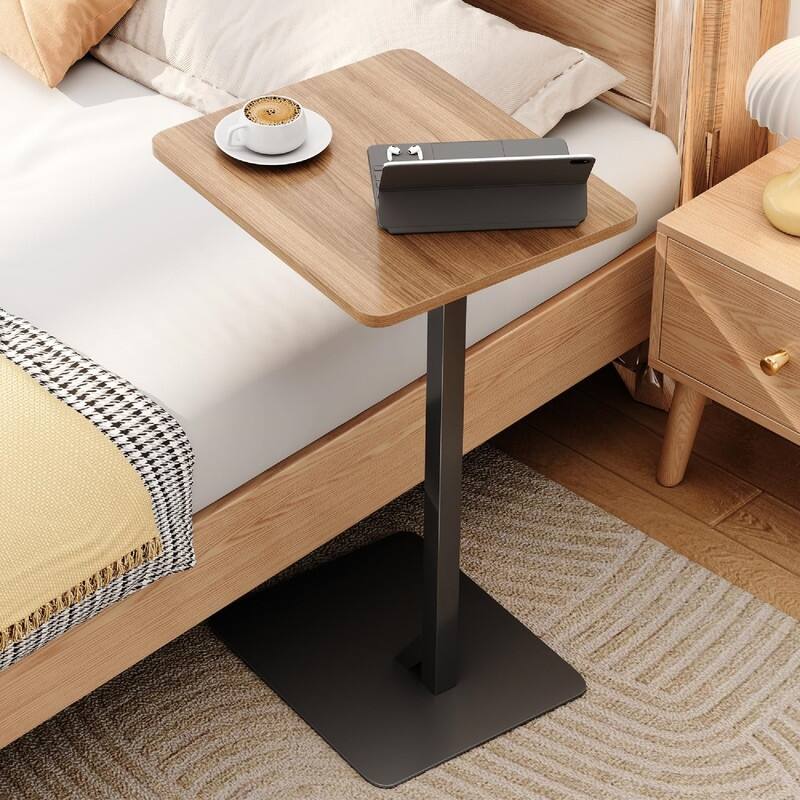 C Shaped End Table for Couch & Bedside - 15.7"D x 11.8"W x 23.6"H