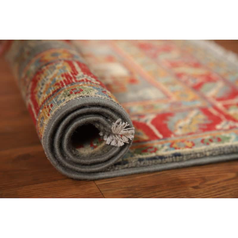 Traditional Kazak Rug Handmade Oriental Grey Wool Carpet - 2'0"x 3'0" - 2'0"x 3'0" - Grey