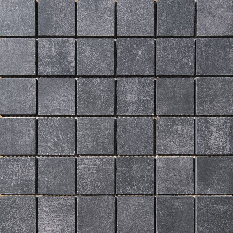 Bellona 2" x 2" Porcelain Matt Grid Mosaic Tile - 5 Sheets (5.00 sf) - Black