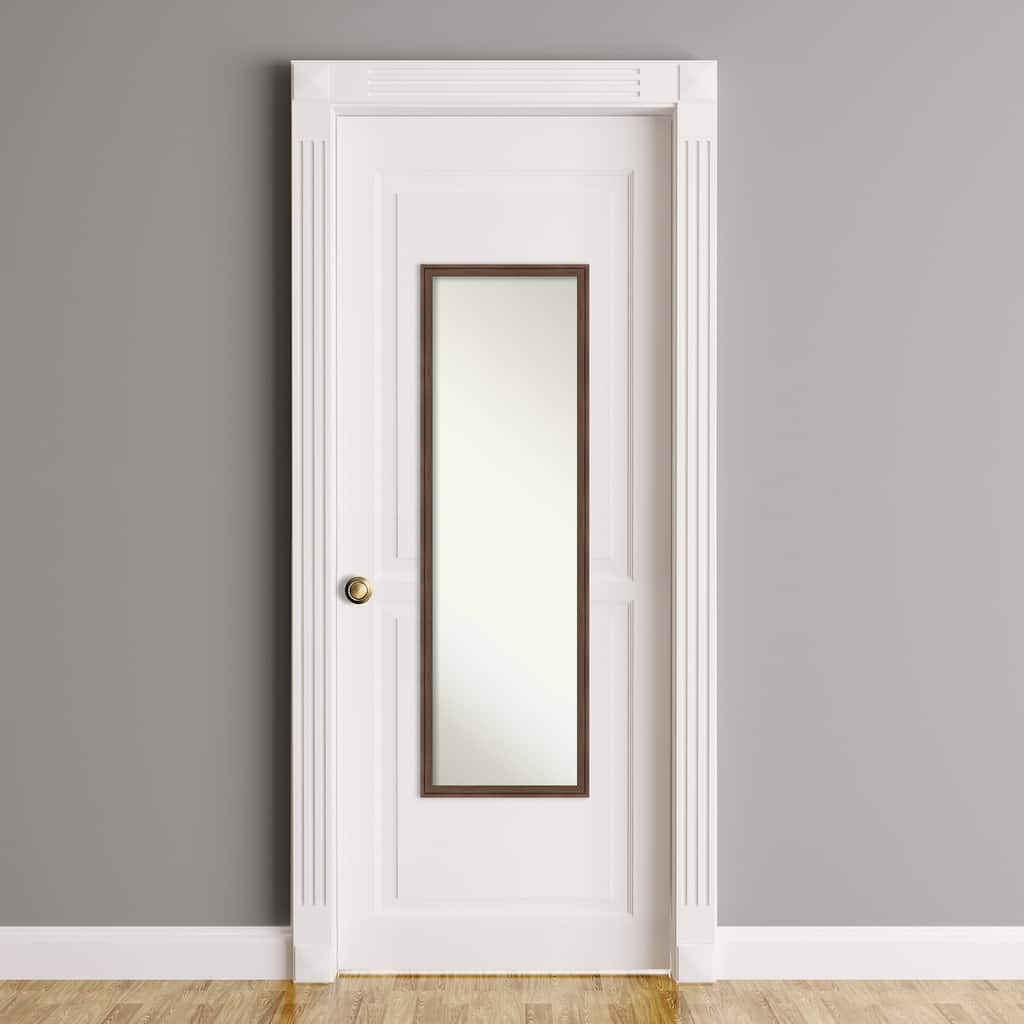 Florence Non-Beveled Framed Full-Length On the Door Mirror - Glass Size 14x48