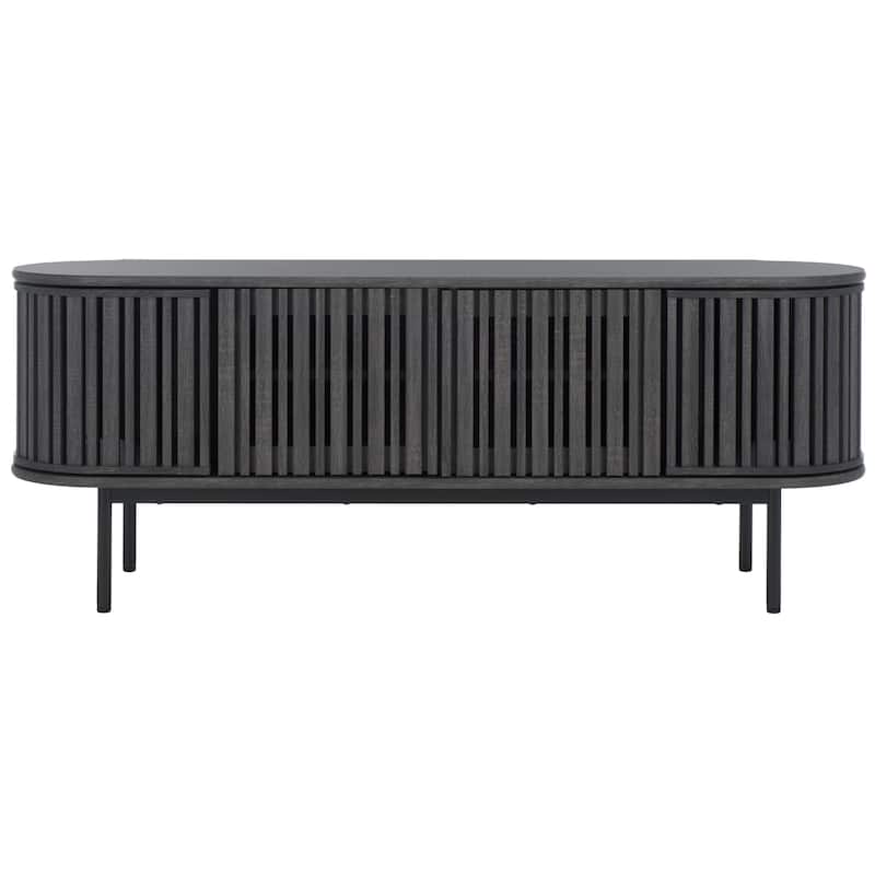 SAFAVIEH Enid 4-Door Media Stand Fits up to 65" Flatscreen TV - 60Wx15Dx23H