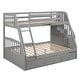 preview thumbnail 8 of 37, Twin-over-Full Bunk Bed with Drawers，Ladder and Storage Staircase