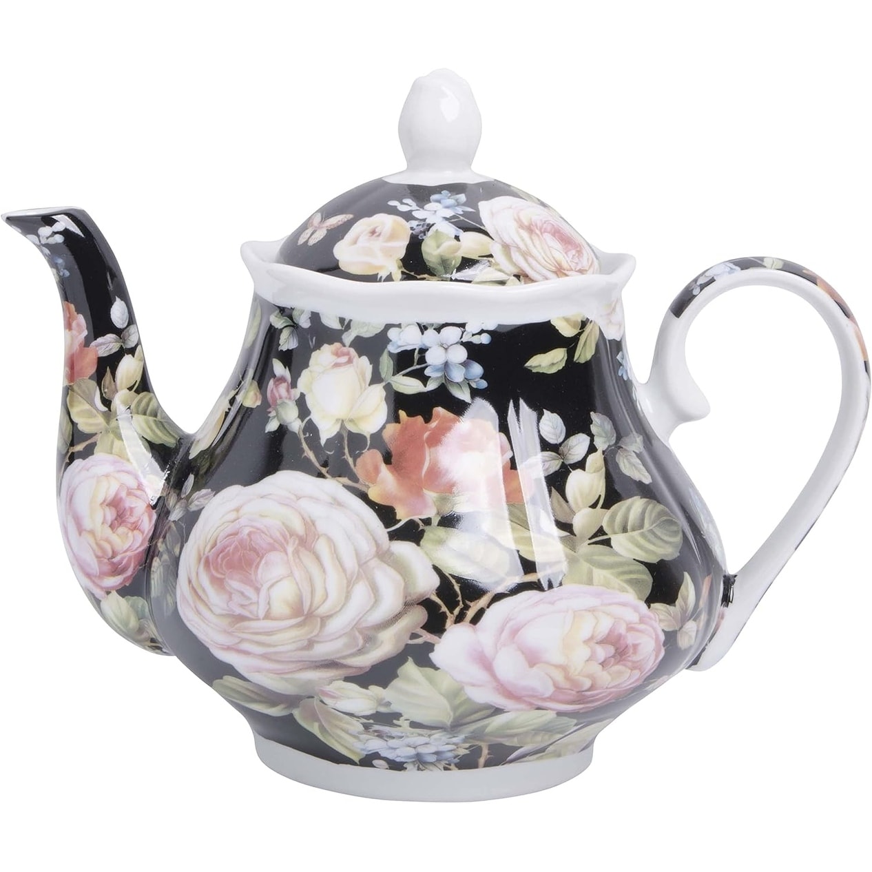 European Style Ceramic Teapot Coffee Pot Water Pot Porcelain Vintage Gift Tea Pot