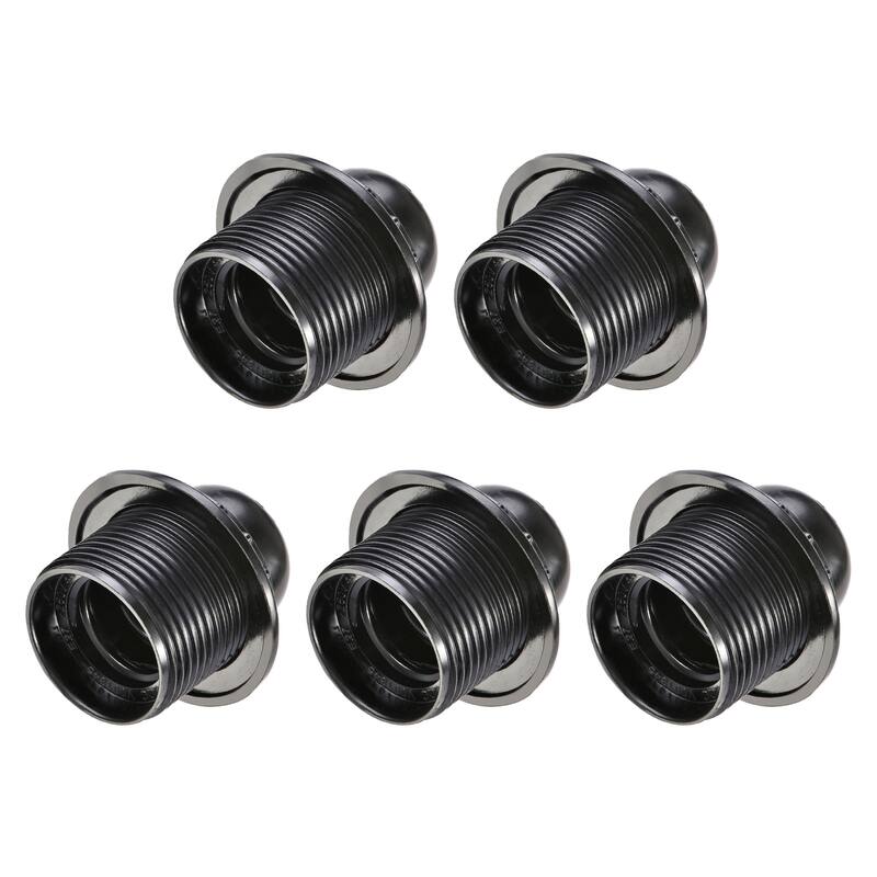 Bulb Holder E26/E27 4A Threaded Rotatable Loop Screw Base Lamp Socket - Black