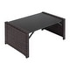 preview thumbnail 14 of 28, Ainfox 4 Pcs Rattan Sofa Set Patio Furniture with/without Umbrella Brown Rattan