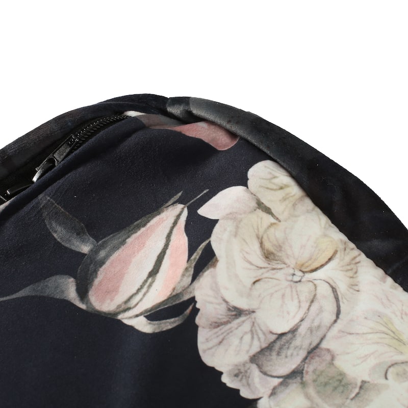 Reigle Traditional Medium Fabric Flower Print Cube Pouf by Christopher Knight Home