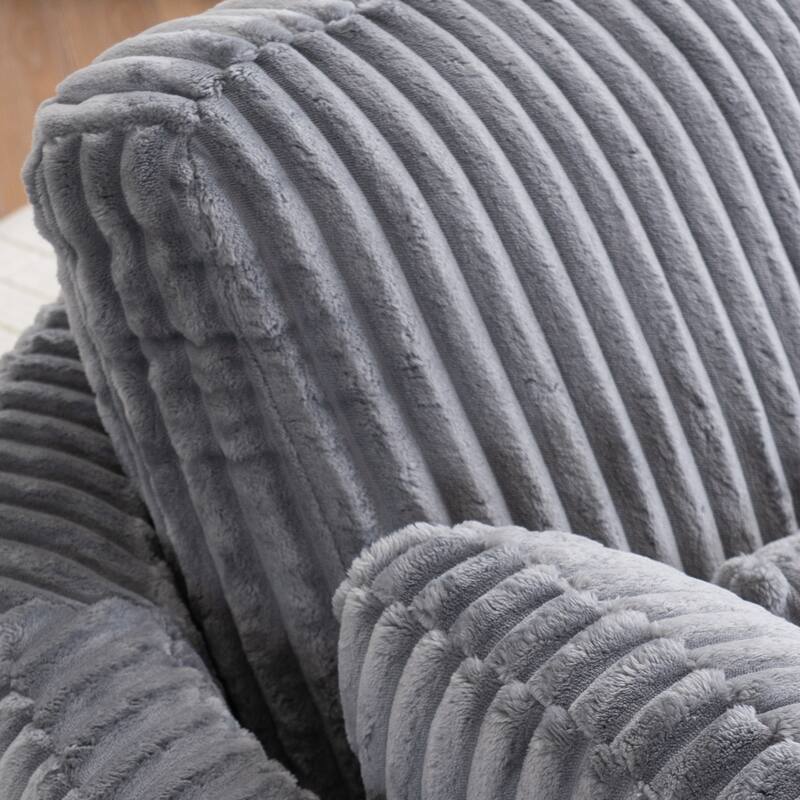 Corduroy 360° Swivel Barrel Chair with 4 Pillows and 400lb Weight Capacity