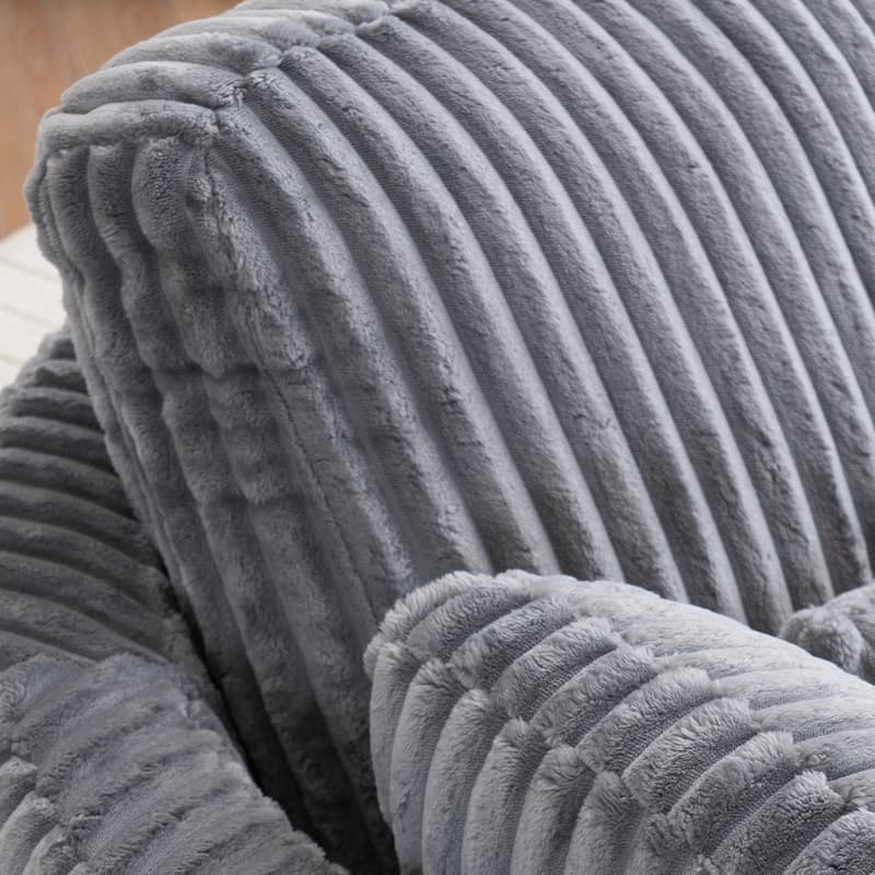 Oversized 360 Degreed Swivel Accent Chair Modern Soft Plush Corduroy Round Barrel Chair for Living Room Bedroom with Pillows