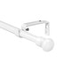 preview thumbnail 7 of 28, Adjustable Oval Finial Curtain Drapery Rod Set 5/8-inch 28"-48" - Glossy White