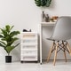 preview thumbnail 3 of 4, 5-Drawer Storage Cart White/Pearl