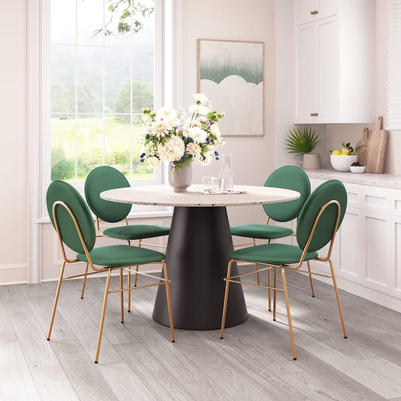 Odessa Dining Chair Green & Gold - Green/Gold
