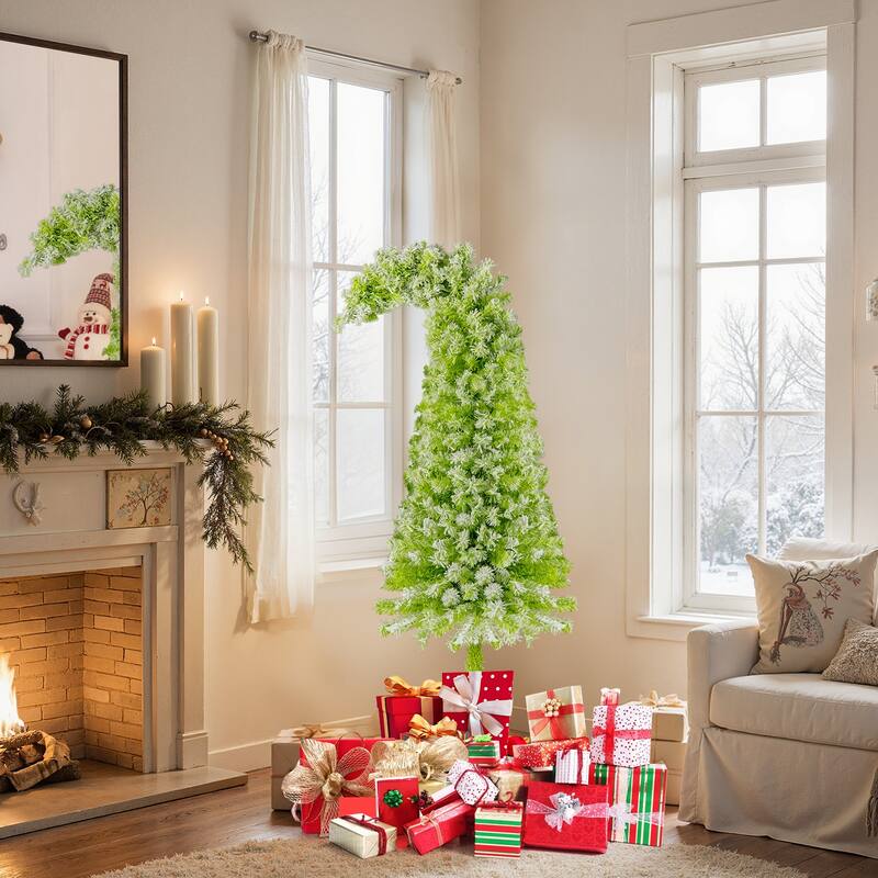 Costway 5/6/7 FT Bendable Christmas Tree with Bendable Top, 290 Branch - See Details