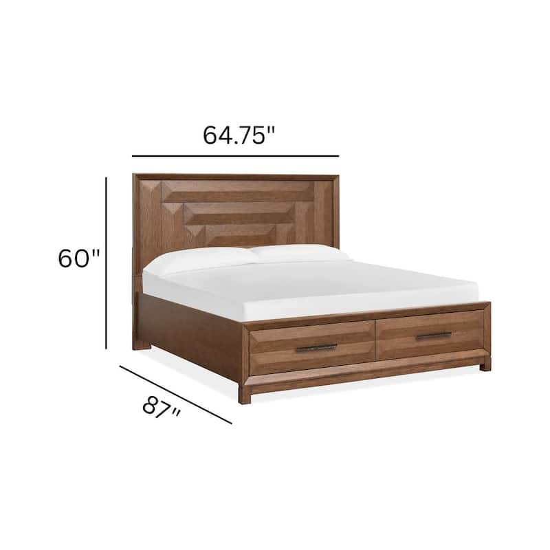 Magnussen Home Callisto Bourbon Brown Panel Storage Bed