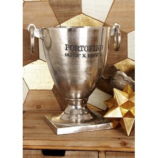 The Novogratz Silver Aluminum Champagne 2 Bottle Ice Bucket - 16 x 12 x 18