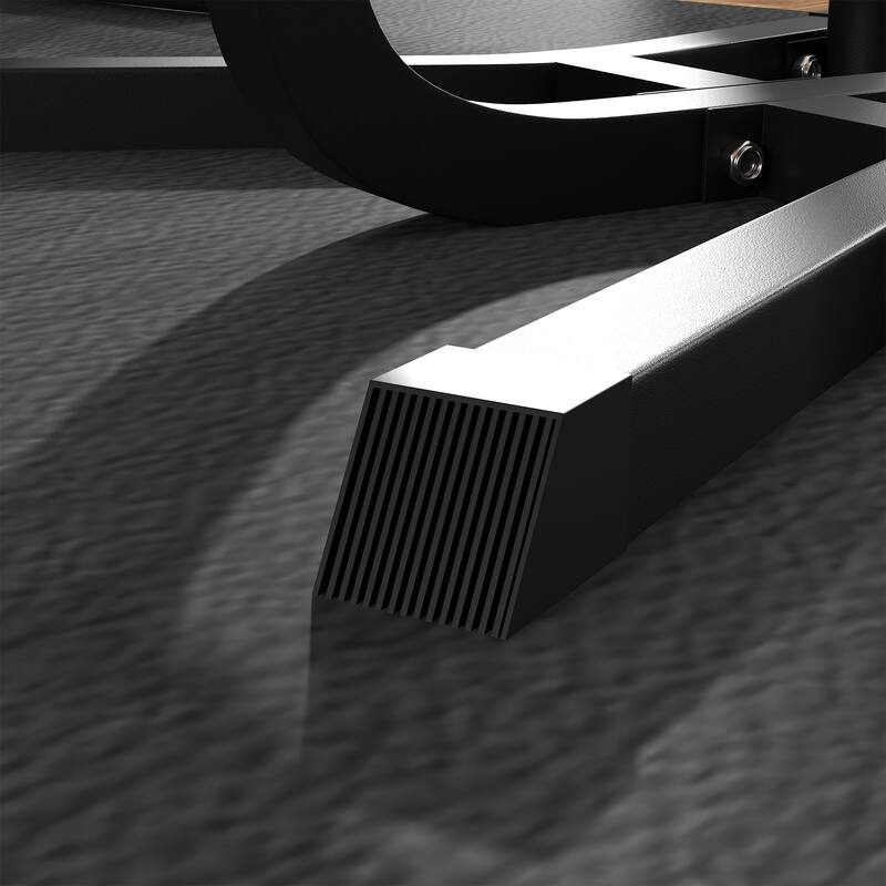 Steel Weight Tree Rack with 6 Plate Posts & 3 Barbell Holders - 29.5" L x 29.5" W x 39.4" H