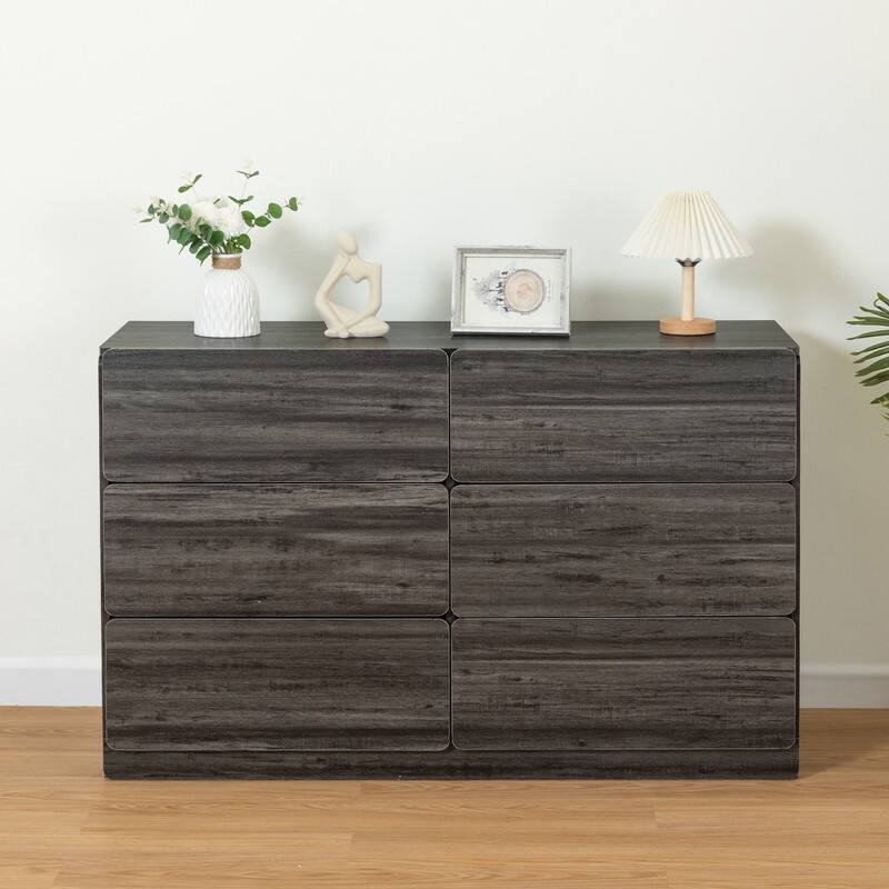 Bedroom 6-Drawers Dresser,Living Room Storage Sideboard Cabinet
