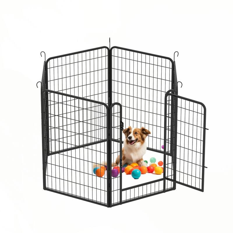 6 Panels Heavy Duty Metal Playpen with door