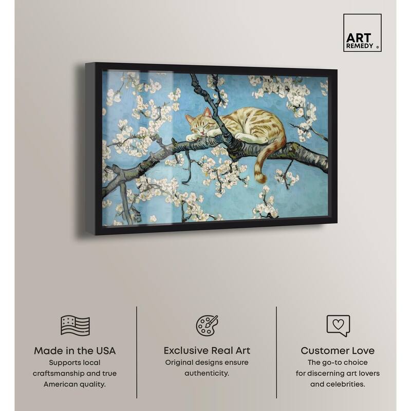 Autumn Blossom Kitten Shadowbox by Art Remedy