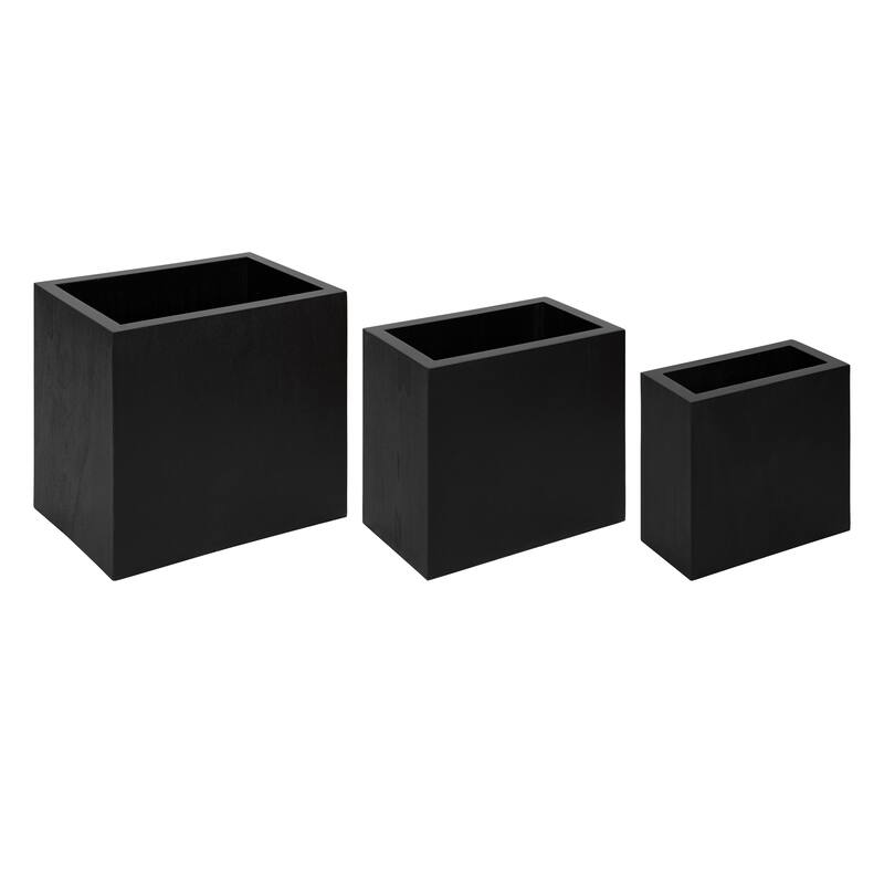 Kate and Laurel Domio Hanging Pocket Set - 3 Piece - Black