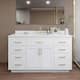 Option White / White Quartz Top / Brushed Gold Hardware