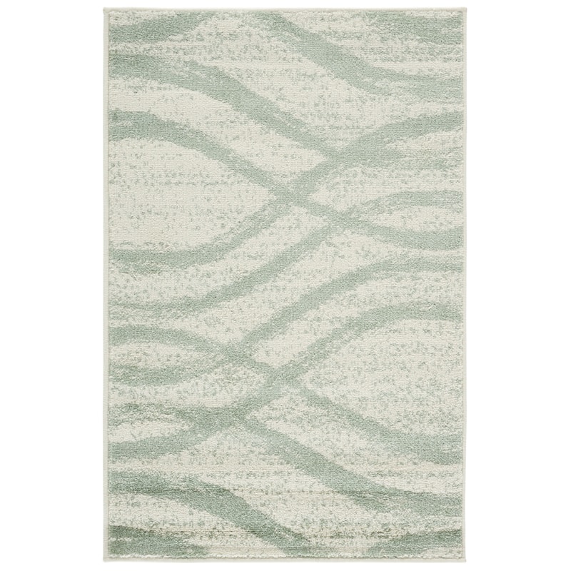 SAFAVIEH, Adirondack Vinni Modern Abstract Distressed Rug - 2' x 3' - Ivory/Sage