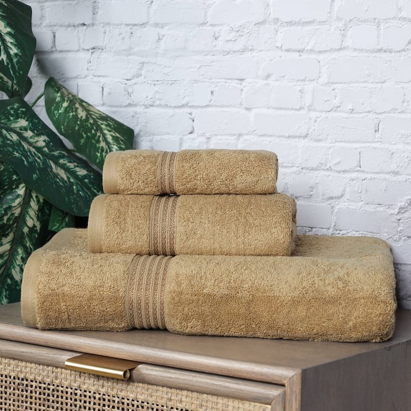 Superior Heritage Egyptian Cotton Absorbent 3-Piece Towel Set