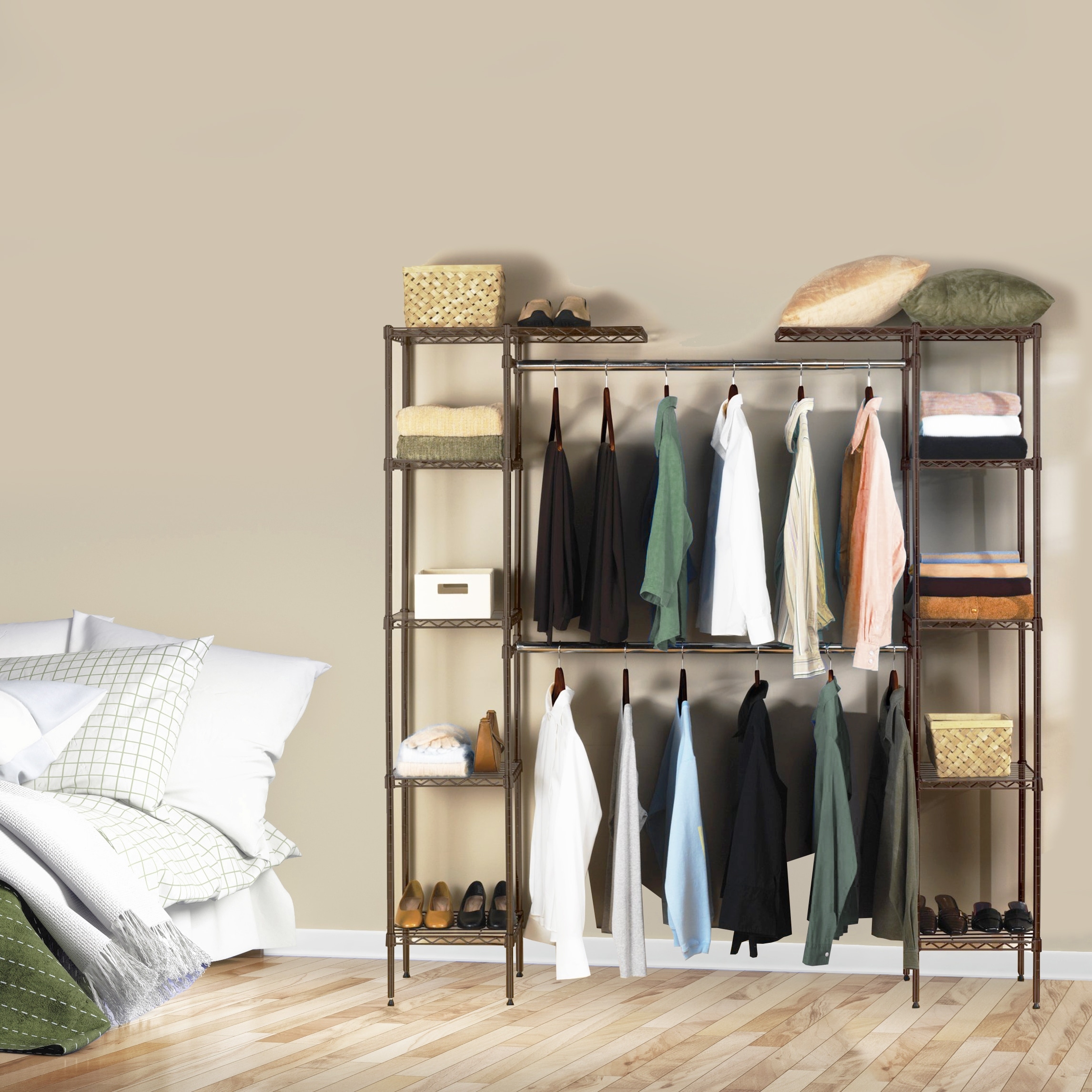 https://ak1.ostkcdn.com/images/products/is/images/direct/019d6d7c3a34bcc73d6a8e143b9d13703ca83786/Satin-Bronze-Expandable-Closet-Organizer-System.jpg