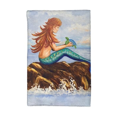Mermaid & Sea Turtle Kitchen Towel - 16x25