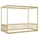 preview thumbnail 6 of 22, Nestfair Twin Size Canopy Frame Floor Bed with Fence