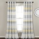 preview thumbnail 6 of 15, Lush Decor Hygge Geo Room Darkening Window Curtain Panel Pair