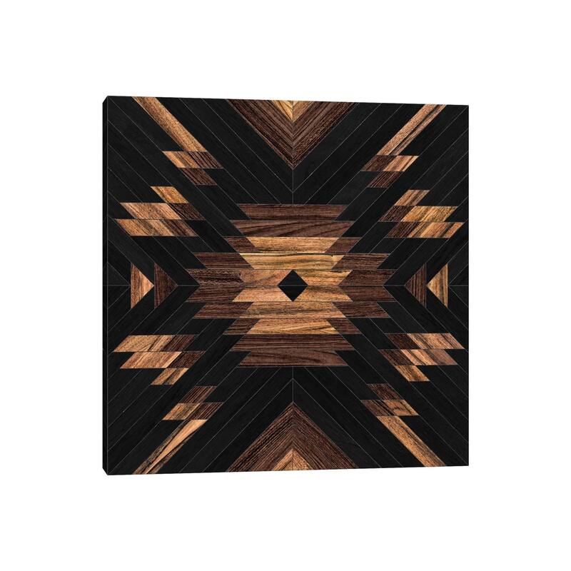 iCanvas "Urban Tribal Pattern No.7 - Aztec - Wood" by Zoltan Ratko Canvas Print