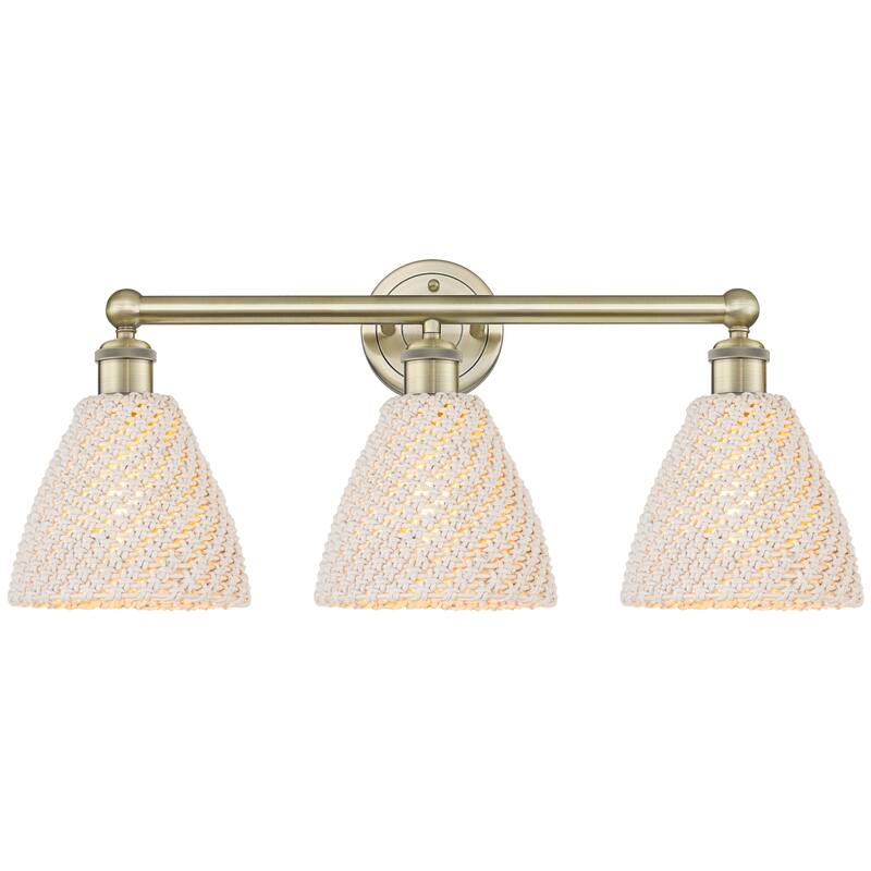 Innovations Lighting 616-3W-12-26 Bristol Natural Vanity Bristol - Antique Brass / Natural