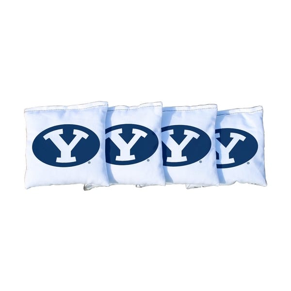 slide 2 of 3, Brigham Young BYU Cougars White Cornhole Bags All-Weather Resin Filled