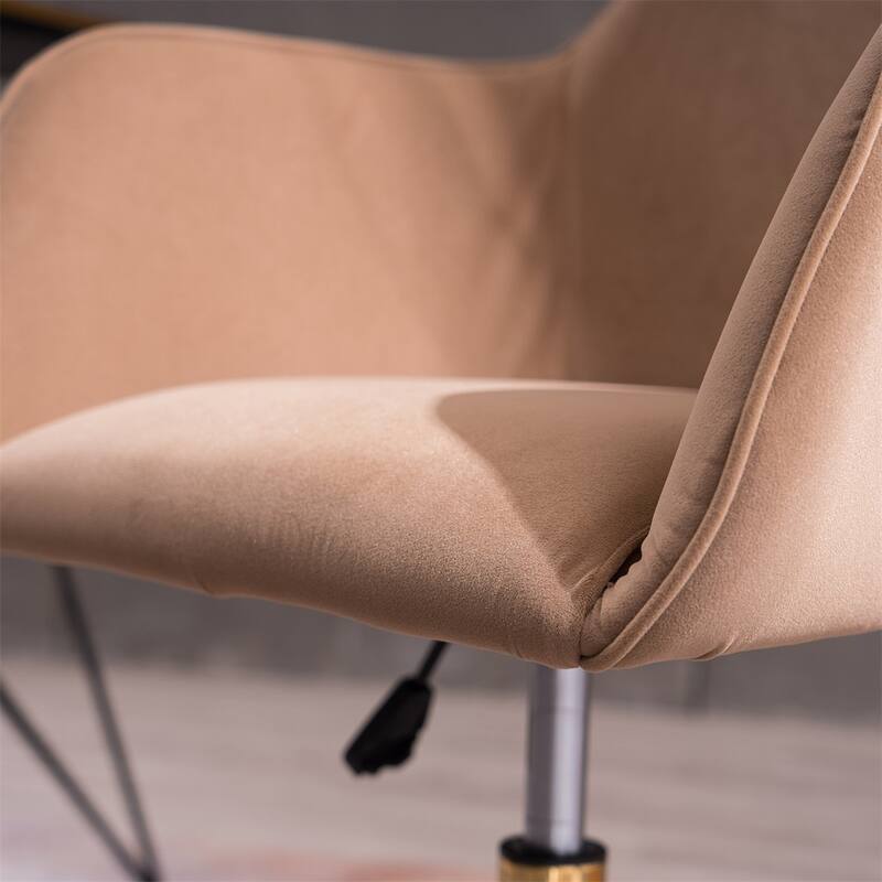 Velvet Adjustable Height Home Office Swivel Chair with Universal Wheel