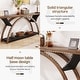 preview thumbnail 18 of 24, 2-Tier Narrow Long Console Sofa Table with Semi-Circular Frame for Entryway,Gray Hallway Accent Tables