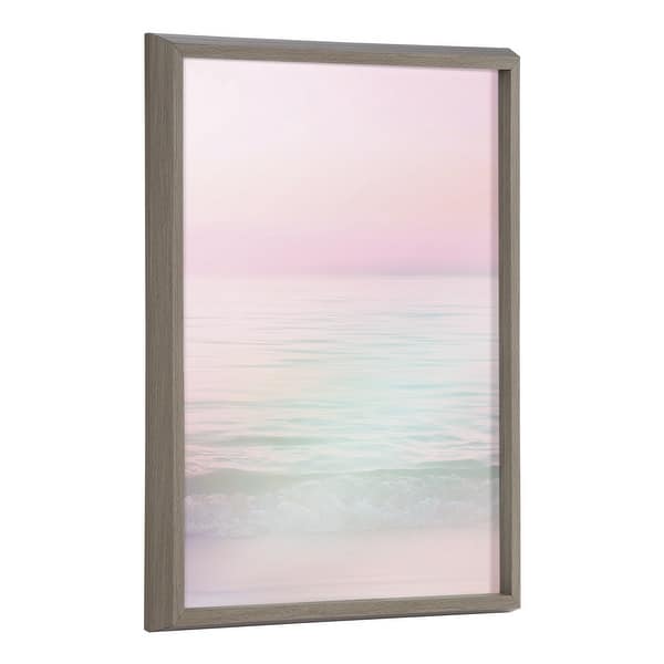 slide 2 of 8, Kate and Laurel Blake Dreamy Pastel Seascape Framed Printed Glass by Dominique Vari - 18x24 18x24 - Gray