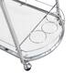 Mobile Bar Cart Serving Wine Cart with Wheels, 3-tier Metal Frame Elegant Wine Storage