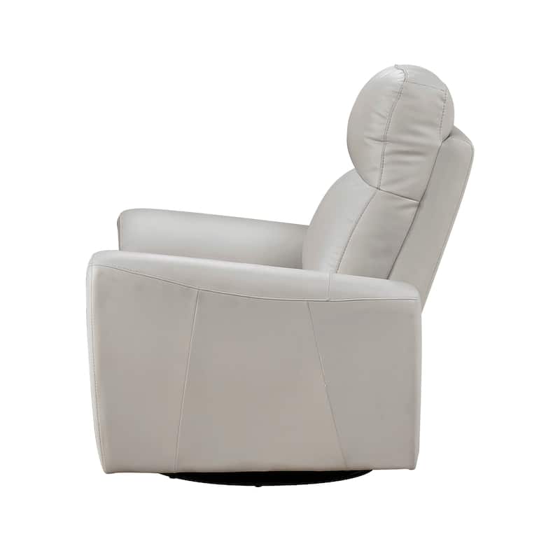 Flynn Leather Match Swivel Glider Chair - 38.5" x 35" x 39"