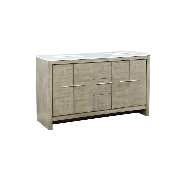 Lafarre 30 in W x 20 in D Rustic Acacia Bath Vanity and White Quartz Top