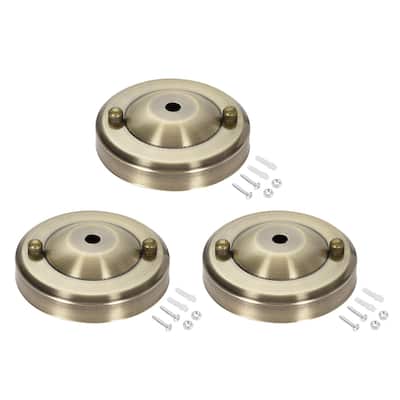 Retro Light Canopy Kit Pendant Lighting Ceiling Plate 104mm 4.1Inch Bronze 3Pcs - Bronze.