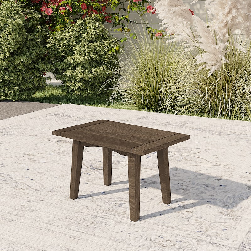 Sectional Wood Furniture 2 Seat Armless Patio Sofa - Tea Table Stool - Tea Table Stool/Teak