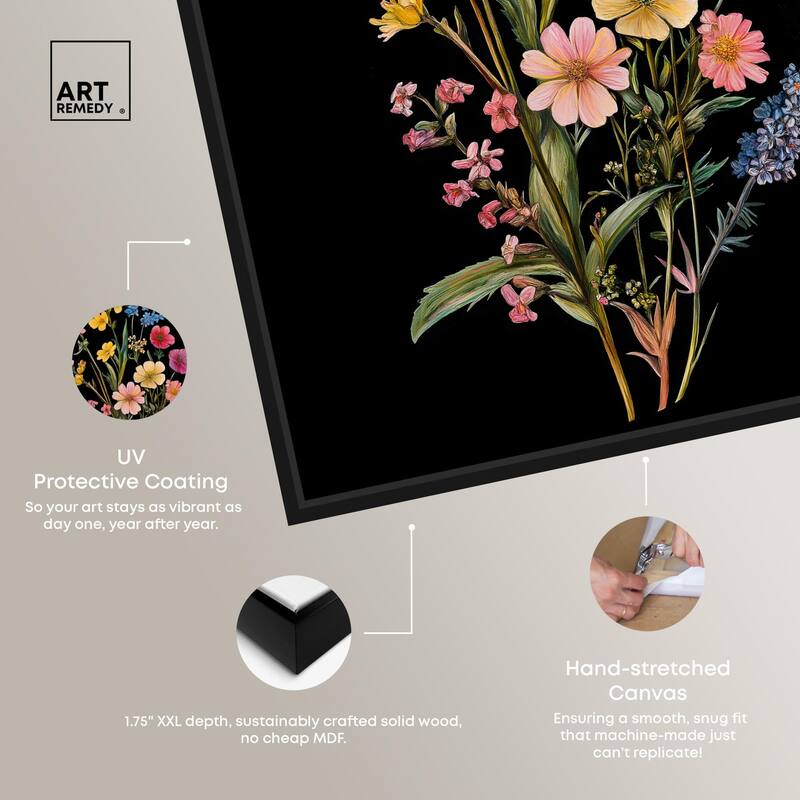 Darkling Daisies I Canvas by Art Remedy